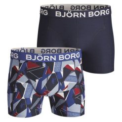 Björn Borg Bokserki Męskie 2 Pary Xxl Niebieski. Niebieskie bokserki męskie marki Björn Borg, bez wzorów, z bawełny. W wyprzedaży za 151,00 zł.