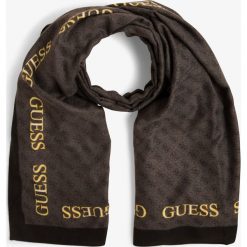 Guess Jeans - Szalik damski, szary. Szare szaliki damskie Guess Jeans, z aplikacjami, z jeansu, eleganckie. Za 249,95 zł.