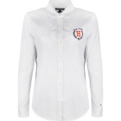 Tommy Hilfiger Koszula "Katia". Żółte koszulki damskie TOMMY HILFIGER, na co dzień, bez wzorów, z tkaniny, polo, bez rękawów. Za 259,00 zł.