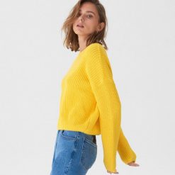Sweter oversize - Żółty. Żółte swetry oversize damskie marki House, s. Za 89,99 zł.