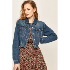 Answear - Kurtka jeansowa. Niebieskie kurtki damskie ANSWEAR, s, bez wzorów, z bawełny, krótkie. Za 149,90 zł.