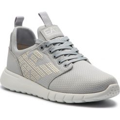 Sneakersy EA7 EMPORIO ARMANI - X8X007 XCC02 00976 Grey Violet. Szare półbuty damskie EA7 Emporio Armani, ze skóry ekologicznej. W wyprzedaży za 509,00 zł.