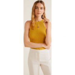 Mango - Top Dalia. Białe bluzki damskie Mango, s, z elastanu. Za 69,90 zł.