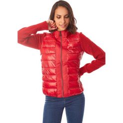 Kurtka przejściowa w kolorze czerwonym. Czerwone kurtki damskie Snowie Collection, m, bez wzorów, z dzianiny, bez kaptura. W wyprzedaży za 179,95 zł.