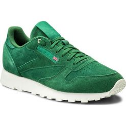 Buty Reebok - Cl Leather Mcc CM9607 Fern Green/Chalk. Zielone buty sportowe męskie Reebok, na co dzień, bez wzorów, ze skóry, eleganckie, bez zapięcia. W wyprzedaży za 269,00 zł.
