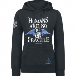 Supernatural Castiel - Humans Bluza z kapturem damska czarny. Czarne bluzy z kapturem damskie Supernatural, l, z aplikacjami. Za 184,90 zł.