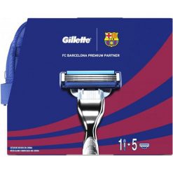 Kosmetyczki męskie: Gillette Zestaw mach3 Fc Barcelona (Maszynka + 5 Głowic + Żel Do Golenia 75 Ml + Kosmetyczka)