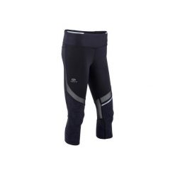 Rybaczki do biegania KIPRUN SUPPORT damskie. Czarne rybaczki damskie marki KALENJI, l, bez wzorów, z elastanu. Za 79,99 zł.