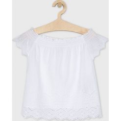 Kids Only - Top dziecięcy 122--164 cm. Żółte bluzki dziewczęce Kids Only, z haftami, z bawełny, z okrągłym kołnierzem, z krótkim rękawem, krótkie, bez kaptura. W wyprzedaży za 49,90 zł.