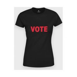 Koszulka damska Vote. Koszulki damskie MegaKoszulki, m, bez wzorów, z bawełny, z podwójnym kołnierzykiem. Za 54,90 zł.