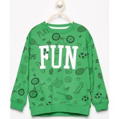 Bluzy chłopięce: Bluza ze sportowym nadrukiem – Zielony