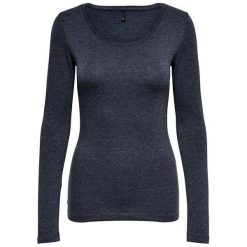 ONLY T-shirt damski na Live Love New Ls O-neck Top Noos Night Sky Melange (rozmiar XS). Topy damskie ONLY, xs, bez wzorów, z okrągłym kołnierzem. W wyprzedaży za 43,00 zł.