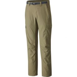 Bojówki funkcyjne "Cascades Explorer" w kolorze khaki. Brązowe spodnie męskie Columbia, m, w paski, z tkaniny. W wyprzedaży za 129,95 zł.