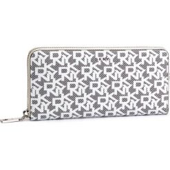 Duży Portfel Damski DKNY - Bryant New Zip Around R831J658 White Logo/Grey Melange 6WL. Czarne portfele damskie DKNY, bez wzorów, ze skóry ekologicznej. W wyprzedaży za 329,00 zł.
