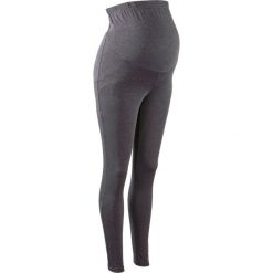 Legginsy ciążowe ocieplane bonprix antracytowy melanż. Szare legginsy we wzory marki bonprix. Za 69,99 zł.