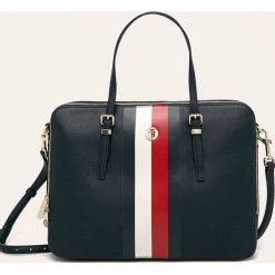 Tommy Hilfiger - Torba. Niebieskie torby na laptopa TOMMY HILFIGER, w paski, ze skóry ekologicznej, casualowe. Za 639,90 zł.