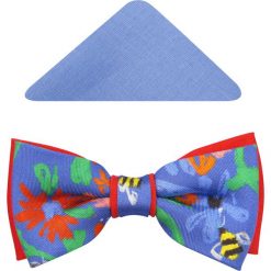 Niebiesko-czerwona mucha w unikalne kwiaty A132. Czerwone muszki męskie Modini Moda Męska, na co dzień, w kwiaty, z tkaniny, eleganckie. Za 49,50 zł.