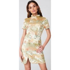 Sukienki: NA-KD Trend Sukienka mini Cheongsam – Multicolor,Gold