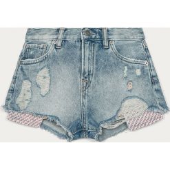 Pepe Jeans - Szorty dziecięce Destroy 128-176 cm. Niebieskie spodenki dziewczęce Pepe Jeans, bez wzorów, z bawełny, casualowe. Za 259,90 zł.