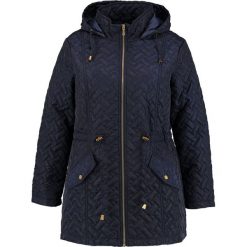 Parki damskie: Evans NAVY BRICK QUIILTED COAT Parka navy