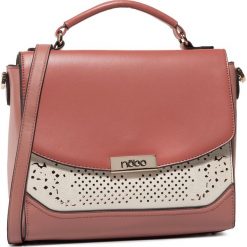 Torebka NOBO - NBAG-I1920-C004 Różowy Z Białym. Różowe torebki klasyczne damskie Nobo, eleganckie. Za 219,00 zł.