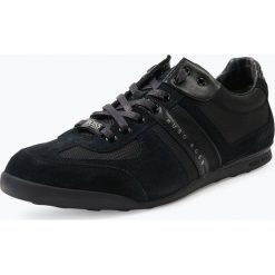 BOSS Athleisure - Tenisówki męskie ze skórzaną lamówką – Akeen, czarny. Czarne trampki męskie BOSS Athleisure, bez wzorów, ze skóry, sportowe, bez zapięcia. Za 645,95 zł.
