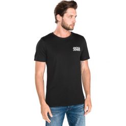 Jack & Jones Corp Koszulka Czarny. Czarne podkoszulki męskie Jack & Jones, s, bez wzorów, z bawełny, bez kołnierzyka, krótkie. Za 57,95 zł.