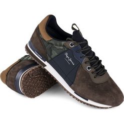 Sneakersy Pepe Jeans Tinker Racer Mix. Czarne sneakersy męskie Pepe Jeans, bez zapięcia. Za 249,00 zł.