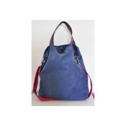 Torba hobo XXL - niebieski, fuksja, wrzos. Niebieskie torebki klasyczne damskie Pracownia 166, w paski, z syntetyku, bez dodatków. Za 148,72 zł.