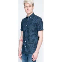 Produkt by Jack & Jones - Koszula. Szare koszule męskie na spinki marki PRODUKT by Jack & Jones, l, z bawełny, button down, z krótkim rękawem. W wyprzedaży za 59,90 zł.