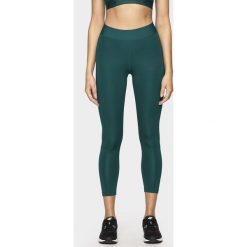 Legginsy treningowe damskie SPDF283 - morska zieleń. Żółte legginsy damskie 4f, bez wzorów, z dzianiny. Za 149,99 zł.