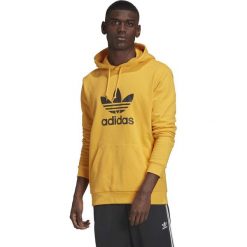 MĘSKA BLUZA ADIDAS ORIGINALS (XXL). Żółte bluzy męskie Adidas, xxl, bez wzorów, z bawełny, klasyczne, bez kołnierzyka, bez rękawów, długie, bez kaptura. Za 249,99 zł.