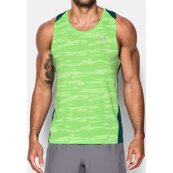 Under Armour Koszulka męska Threadborne™ Run Mesh Singlet zielony r. M (1299528). Zielone koszulki sportowe męskie Under Armour, m, z meshu. Za 109,45 zł.