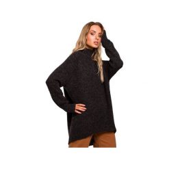 M468 Asymetryczny sweter z półgolfem. Czarne swetry damskie Moe, s, bez wzorów, eleganckie, bez rękawów, bez kaptura. Za 155,00 zł.