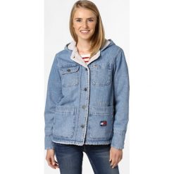 Tommy Jeans - Kurtka damska, niebieski. Niebieskie kurtki damskie Tommy Jeans, l, bez wzorów, z elastanu, retro, bez kaptura. Za 729,95 zł.
