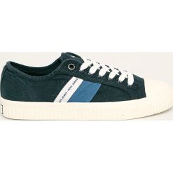 Pepe Jeans - Tenisówki Malibu Summer. Niebieskie trampki męskie Pepe Jeans, bez wzorów, z jeansu, na sznurówki. W wyprzedaży za 239,90 zł.