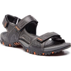 Sandały HI-TEC - Grando AVS-SS19-HT-01-Q2 Black/Orange. Czarne sandały męskie Hi-tec, ze skóry ekologicznej, bez zapięcia. W wyprzedaży za 149,00 zł.
