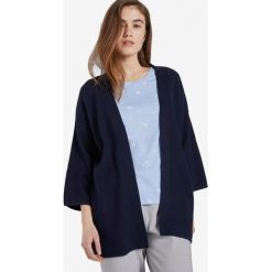 Tom Tailor Denim Cardigan Niebieski. Niebieskie bluzy damskie TOM TAILOR DENIM, m, bez wzorów, z bawełny, bez rękawów, bez kaptura. Za 187,95 zł.