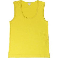 Top "Thym" w kolorze żółtym. Żółte bluzki damskie Ateliers de la maille Paris, bez wzorów, z wiskozy, z okrągłym kołnierzem. W wyprzedaży za 85,95 zł.