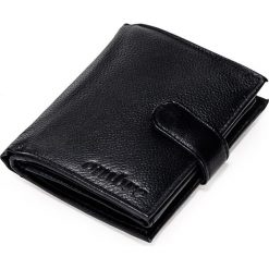 PORTFEL MĘSKI SKÓRZANY A084 - CZARNY. Czarne portfele męskie Ombre Clothing. Za 49,00 zł.