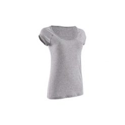 Koszulka krótki rękaw slim Gym & Pilates 500 damska. Niebieskie koszulki damskie NYAMBA, xl, z elastanu. Za 19,99 zł.
