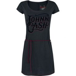 Johnny Cash EMP Signature Collection Sukienka ciemnoszary/czerwony. Szare sukienki damskie na komunię marki Johnny Cash, na imprezę, l, z nadrukiem, z materiału, z dekoltem na plecach. Za 62,90 zł.