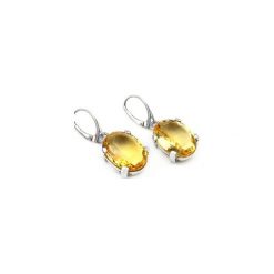 Earrings Cytryn Szlif Owalne srebro. Pomarańczowe kolczyki damskie Brazi druse jewelry, z cytrynem, srebrne, z angielskim zapięciem. Za 805,00 zł.