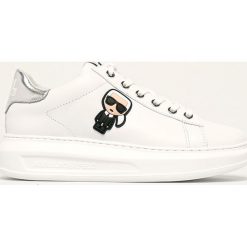 Karl Lagerfeld - Buty. Białe buty sportowe damskie KARL LAGERFELD, bez wzorów, ze skóry, sportowe. Za 749,90 zł.