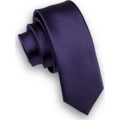 Ciemny Fioletowy Stylowy Krawat (Śledź) Męski -ALTIES- 5 cm, Wąski, Gładki KRALTStani0312. Fioletowe krawaty męskie Alties, bez wzorów, z tkaniny, eleganckie. Za 25,00 zł.