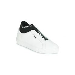 Buty Karl Lagerfeld KUPSOLE KNIT SOCK LO. Białe trampki i tenisówki damskie marki KARL LAGERFELD, bez wzorów, bez zapięcia. Za 879,00 zł.