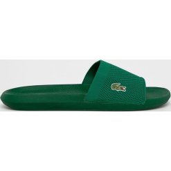 Lacoste - Klapki. Zielone kapcie męskie Lacoste, z materiału. W wyprzedaży za 199,90 zł.