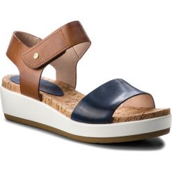 Sandały PIKOLINOS - W1G-0758C3 Royal Blue/Brandy. Pomarańczowe klapki damskie marki Pikolinos, bez wzorów, ze skóry, bez obcasa. W wyprzedaży za 299,00 zł.