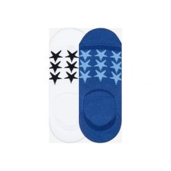 Converse 2-pack Skarpetki Niebieski Biały. Niebieskie skarpetki damskie Converse, bez wzorów, z elastanu. Za 51,95 zł.