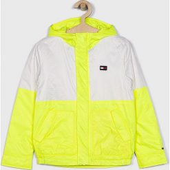 Tommy Hilfiger - Kurtka dziecięca 128-176 cm. Żółte kurtki chłopięce TOMMY HILFIGER, bez wzorów, z poliesteru, krótkie, z kapturem. Za 559,90 zł.
